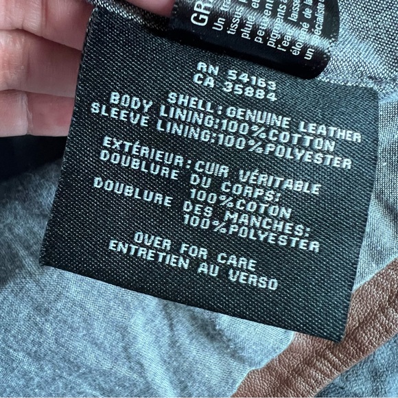 Cole Haan Leather Jacket Men’s XL Brown Zip Up - Picture 6 of 6